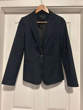Kenneth Cole Dark Navy Single-Button Blazer
